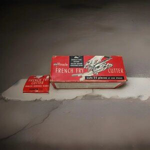 Vintage Ekco Miracle French Fry cutter stainless steel with box